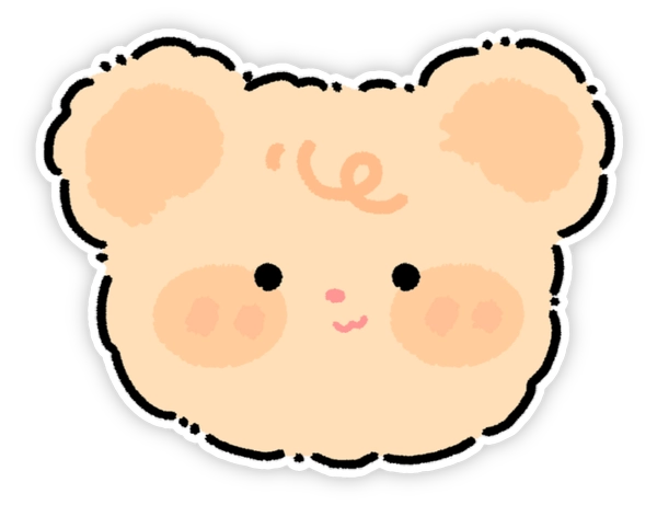 Sticker gấu dễ cưng