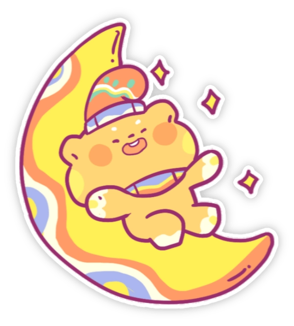 Sticker gấu giận dễ thương