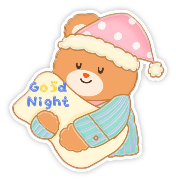 Sticker gấu lầy lội cute