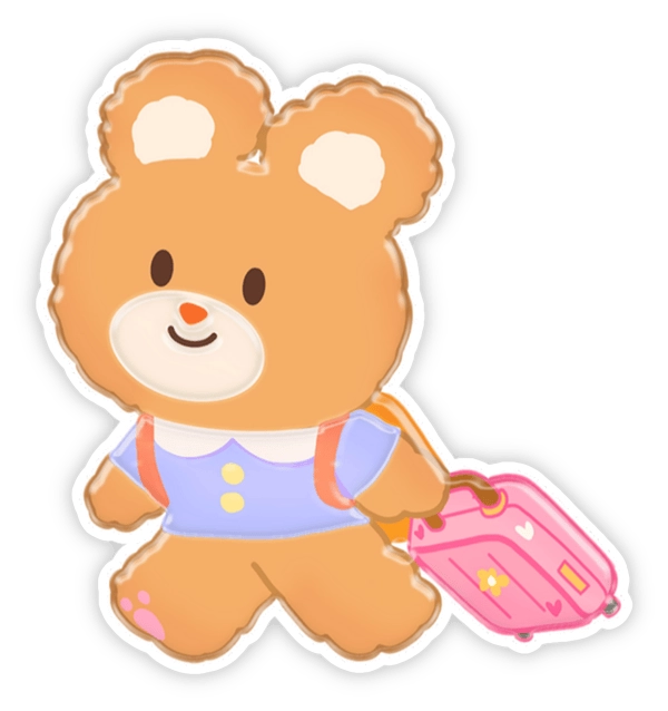 Sticker gấu nhỏ dễ thương