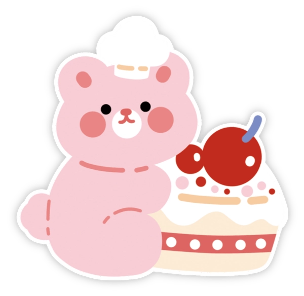 Sticker gấu tỏ tình cute