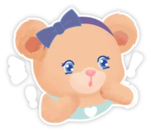 Sticker gấu tròn dễ thương