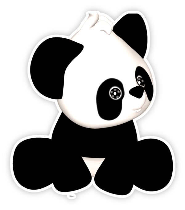 Sticker gấu trúc bựa