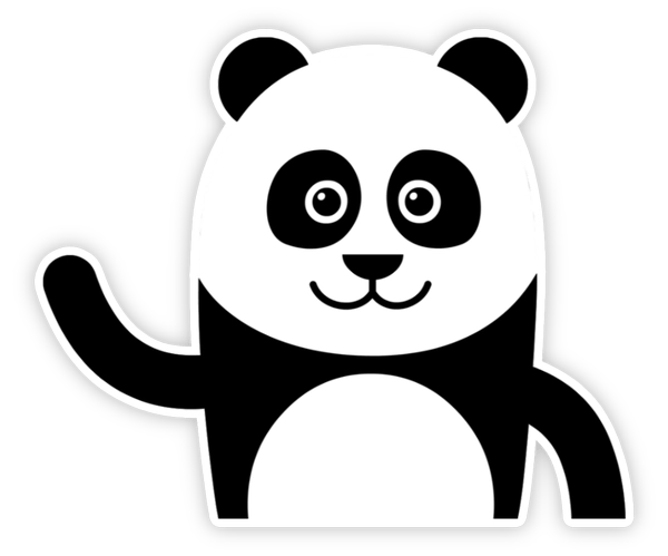 Sticker gấu trúc cute