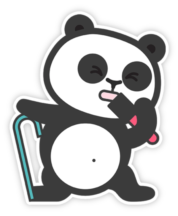 Sticker gấu trúc hài hước