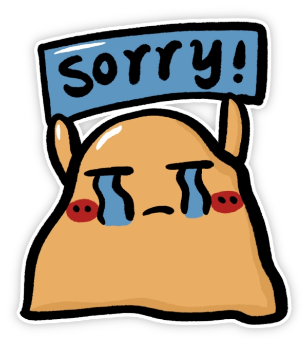 Sticker hình ảnh xin lỗi