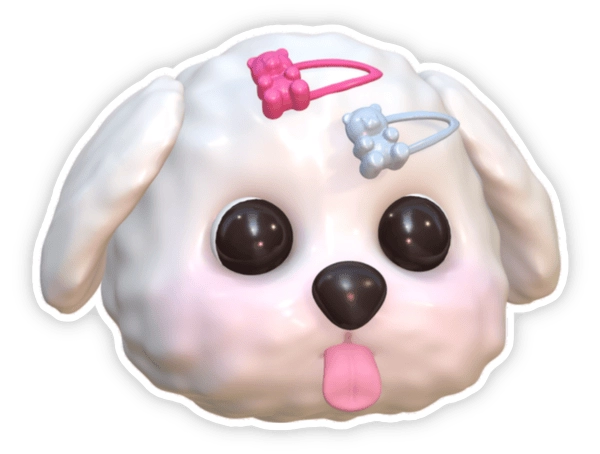 Sticker hình chó cute
