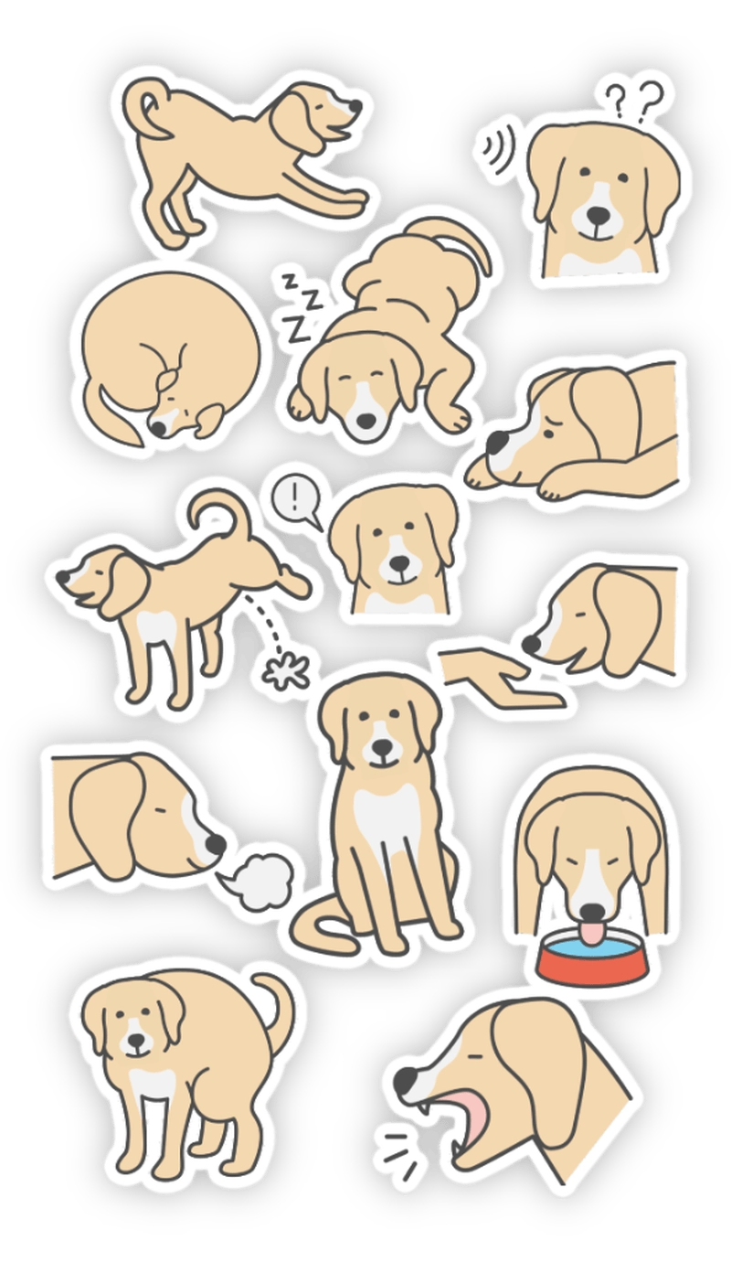 Sticker hình con chó hài