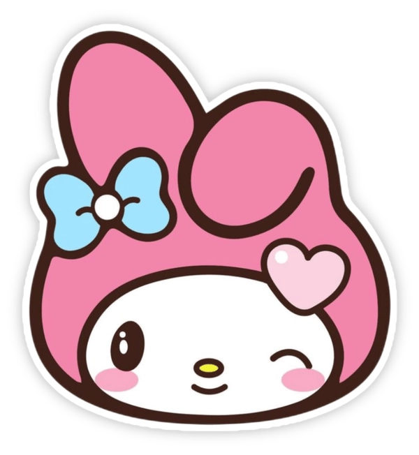 Sticker màu hồng cute