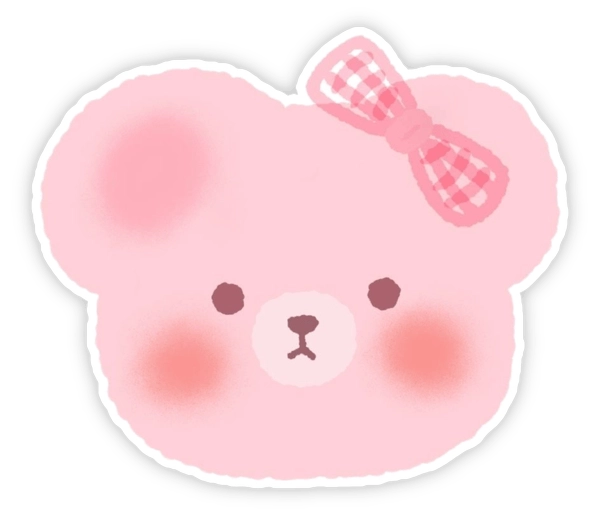 Sticker meme màu hồng