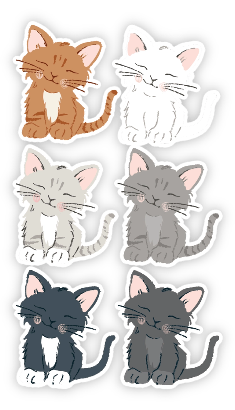 Sticker mèo cute dễ thương