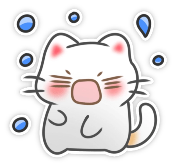 Sticker mèo cute khi nhắn tin