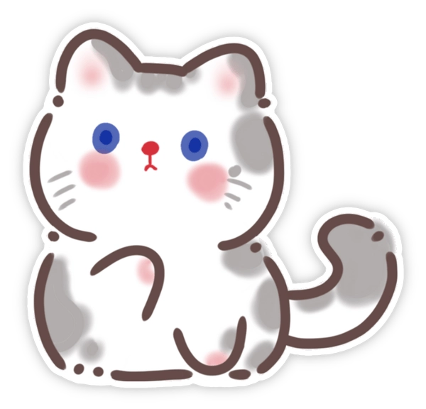 Sticker mèo cute ngộ nghĩnh