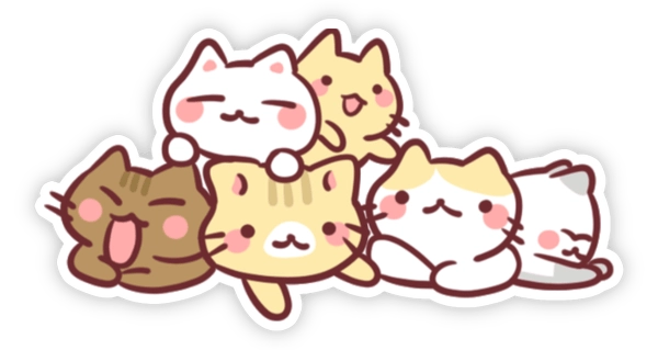 Sticker mèo vô tri hài hước