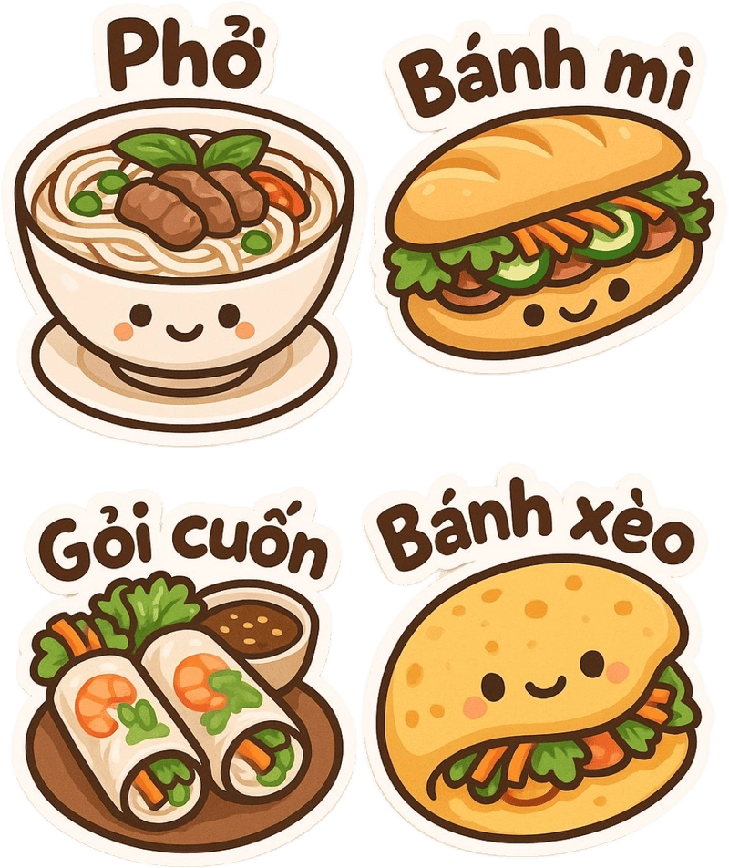 Sticker món ăn