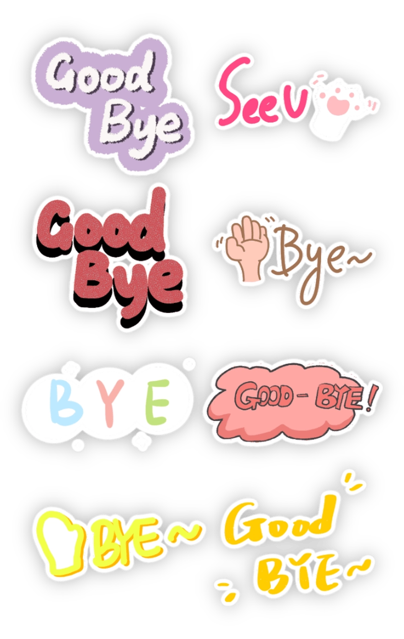 Sticker tạm biệt chat nhóm