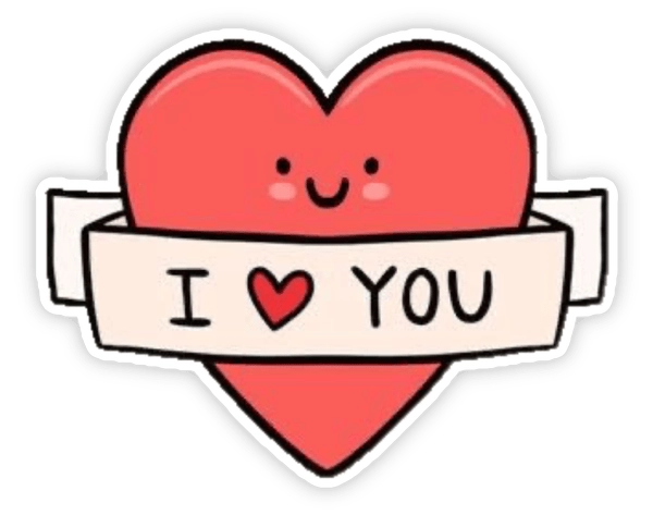 Sticker tình cảm cute