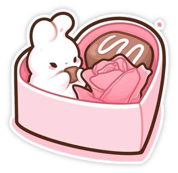 Sticker tình yêu màu hồng