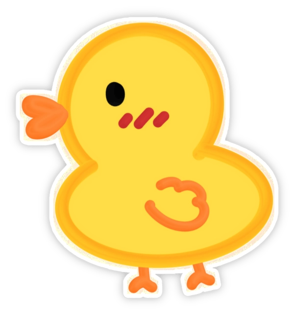 Sticker vịt đáng yêu cho chat