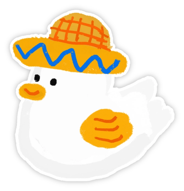 Sticker vịt dễ cưng