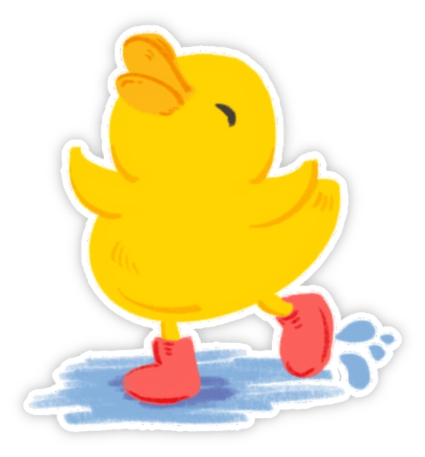 Sticker vịt dễ thương