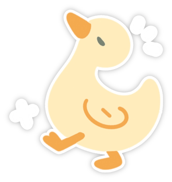 Sticker vịt hài hước