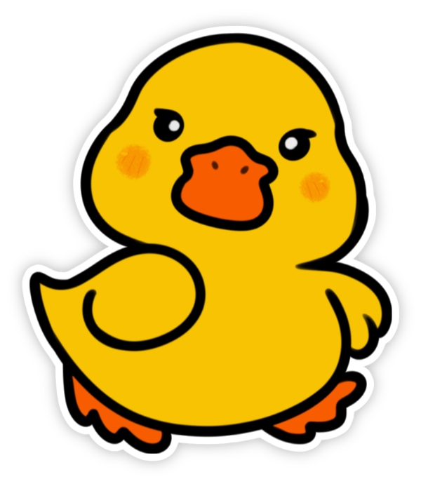 Sticker vịt hoạt hình