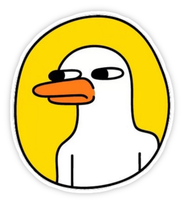 Sticker vịt meme dễ thương
