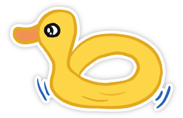 Sticker vịt vàng cute