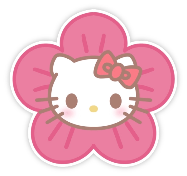 Sticker vui nhộn màu hồng