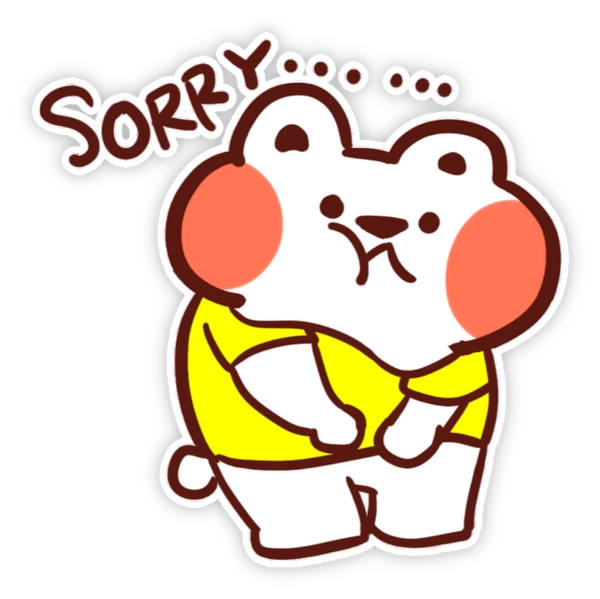 Sticker xin lỗi bằng hình
