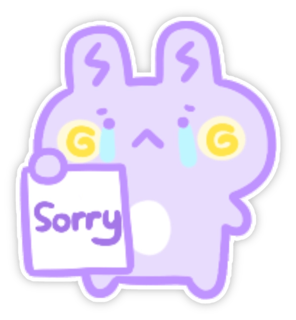 Sticker xin lỗi chất lượng cao