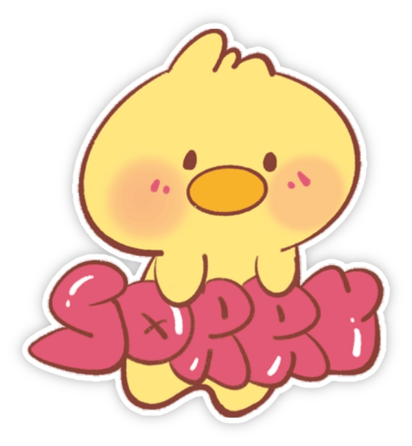 Sticker xin lỗi đáng yêu