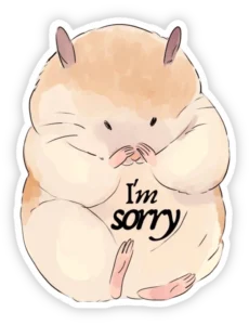 Sticker xin lỗi ngọt ngào