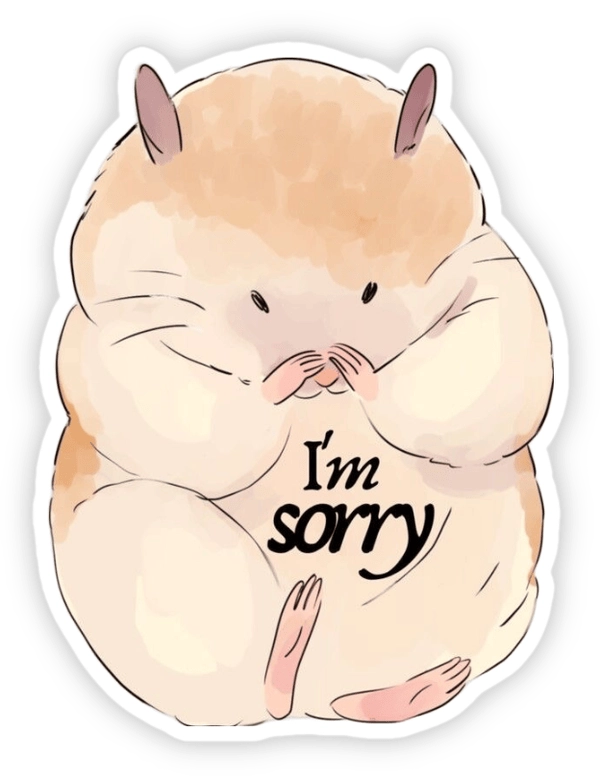 Sticker xin lỗi ngọt ngào