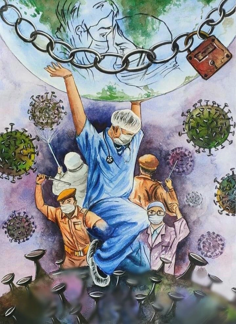 Tranh nghề bác sĩ vẽ cực ấn tượng và đẹp