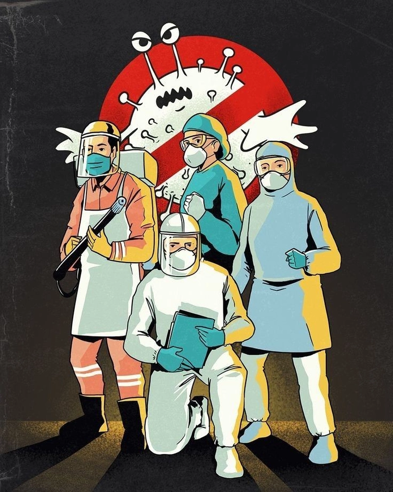 Tranh về bác sĩ nghề phong cách cực ấn tượng