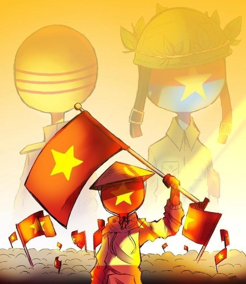 Tranh vẽ tình yêu quê hương bản đồ hình chữ S