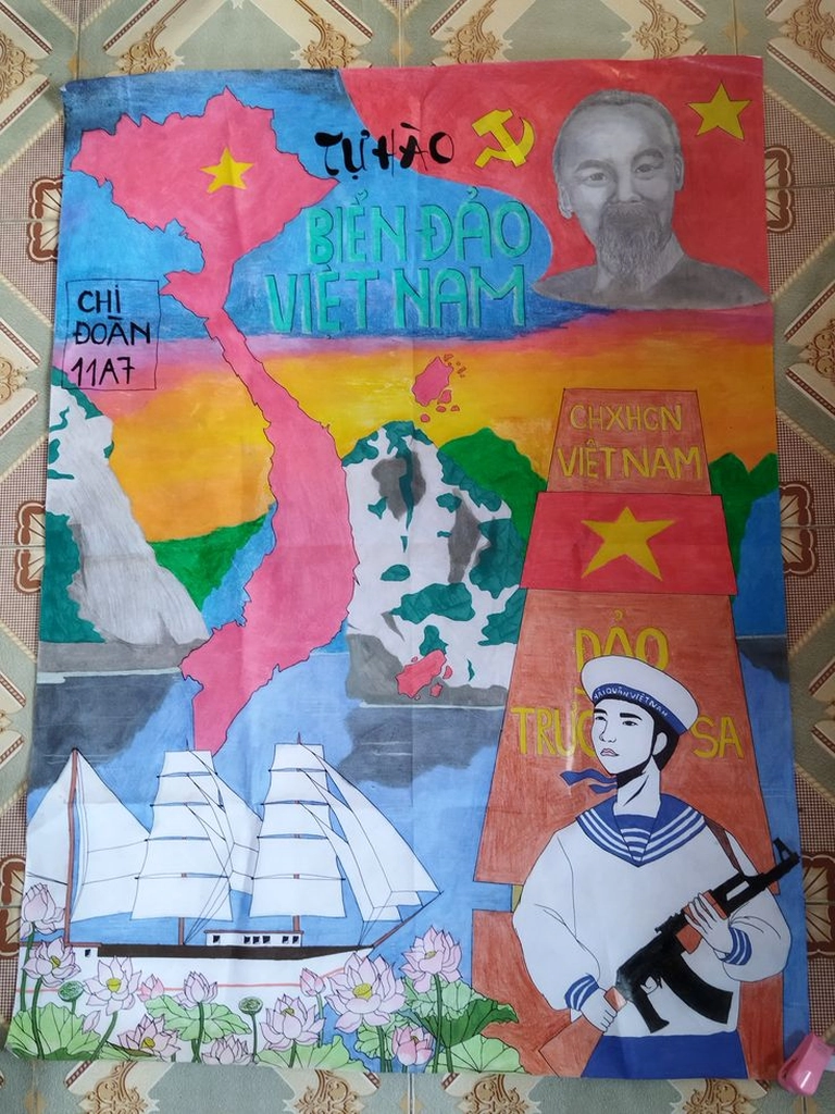 Tranh vẽ về biển đảo việt nam đẹp