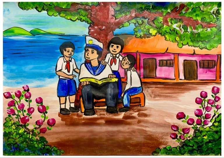 Tranh vẽ về biển đảo việt nam lớp