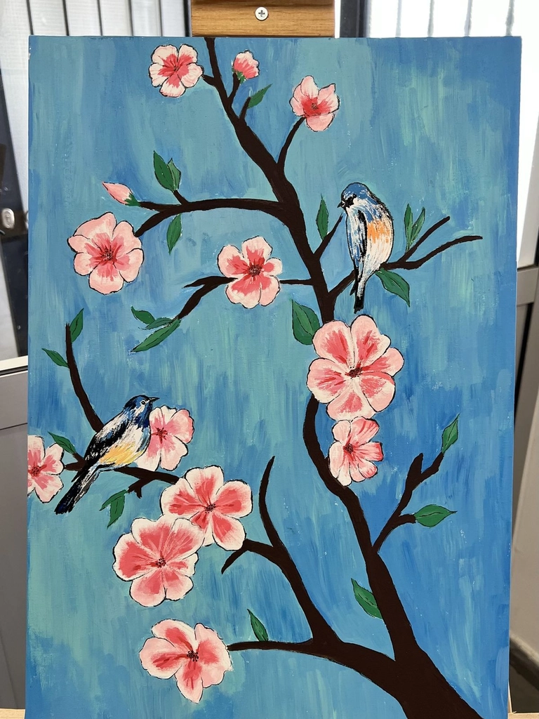 Tranh vẽ về mùa xuân đẹp tươi sáng