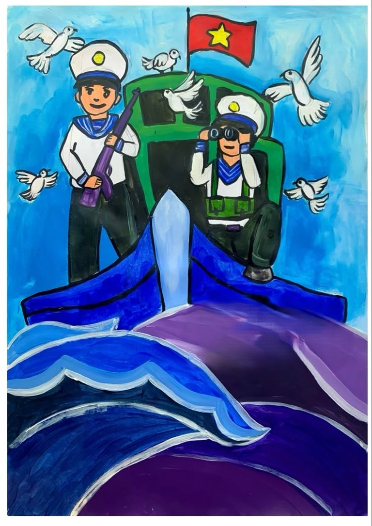 Vẽ biển đảo việt nam thân yêu