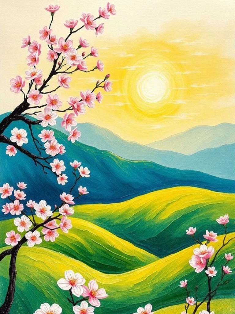 Vẽ bức tranh chủ đề mùa xuân rực rỡ
