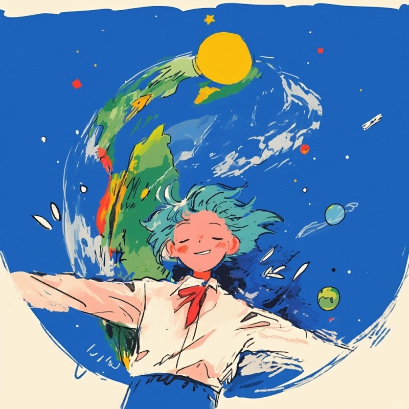 Vẽ tranh bảo vệ hòa bình em bé ôm trọn trái đất