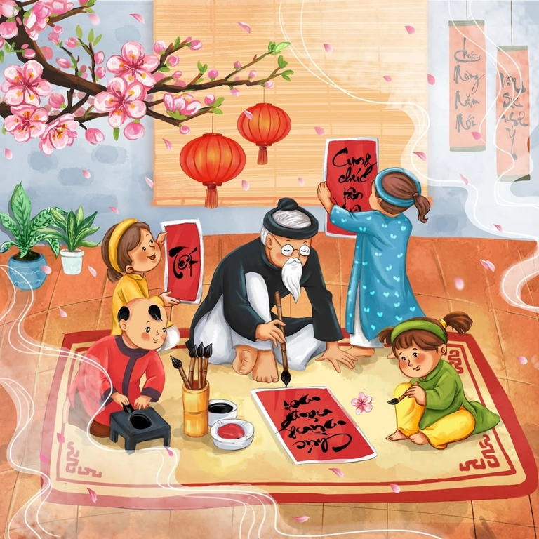 Vẽ tranh chủ đề mùa xuân của em