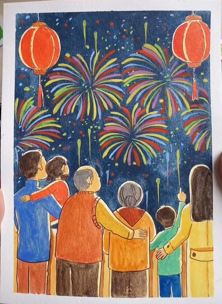 Vẽ tranh gia đình đẹp nhất ý nghĩa