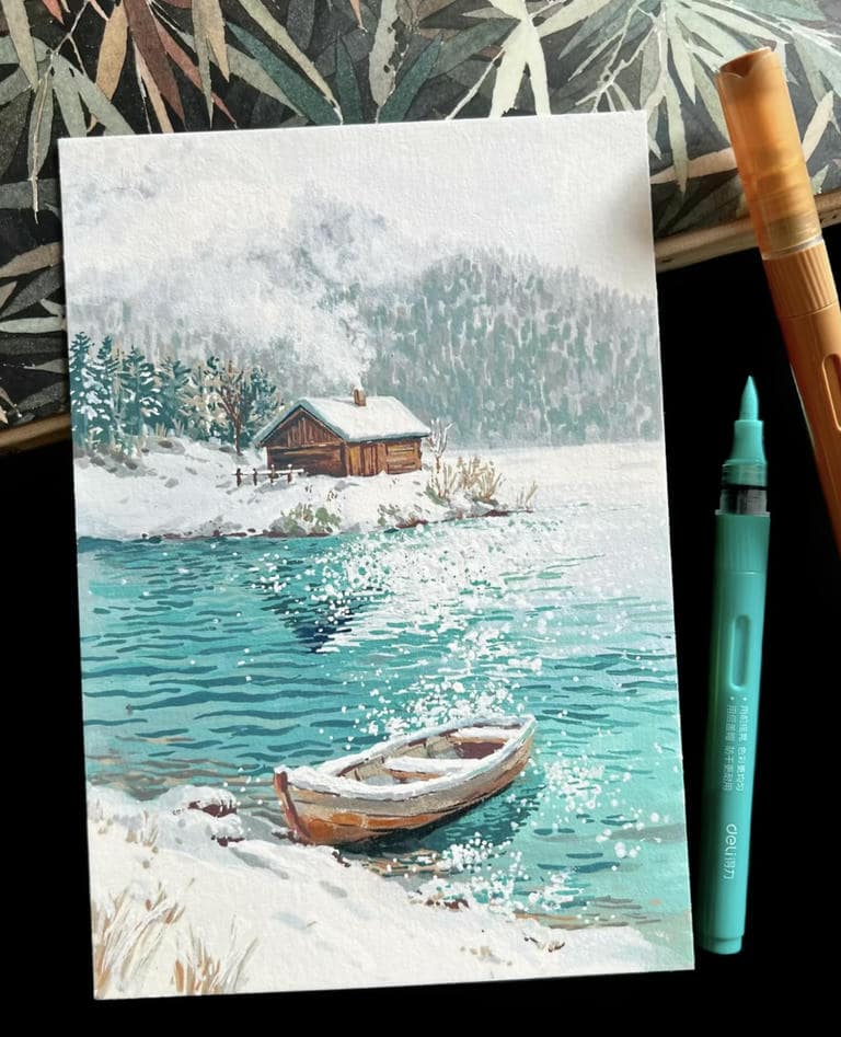 bức tranh mua đông lạnh lẽo