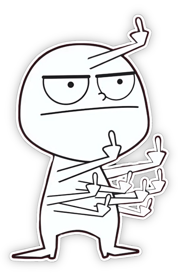 nhãn dán messenger bựa troll bạn bè 