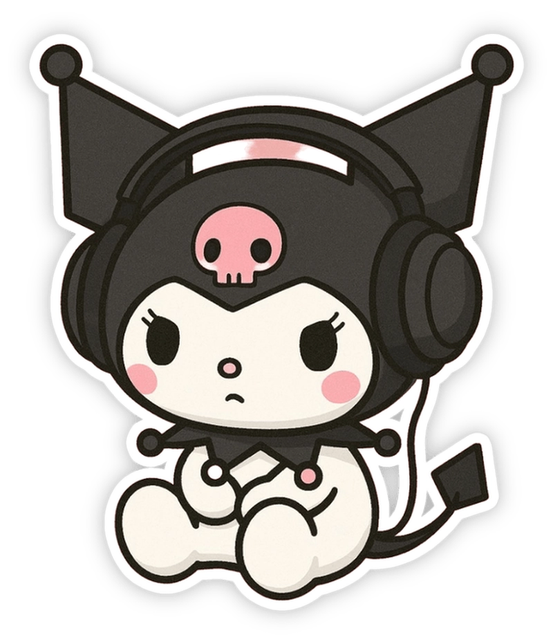 hình sticker kuromi sanrio 