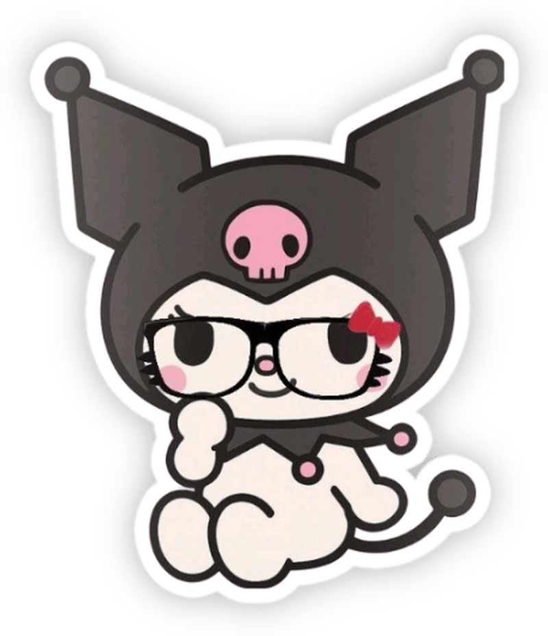 hình dán sticker kuromi độc đáo 